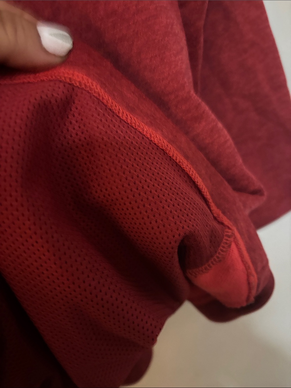 Under Armour Red Athletic Hooded Long-Sleeve - Picture 6 of 7